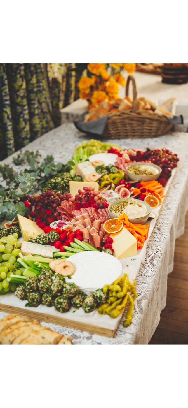 In a Pickle catering setup with handmade canapés